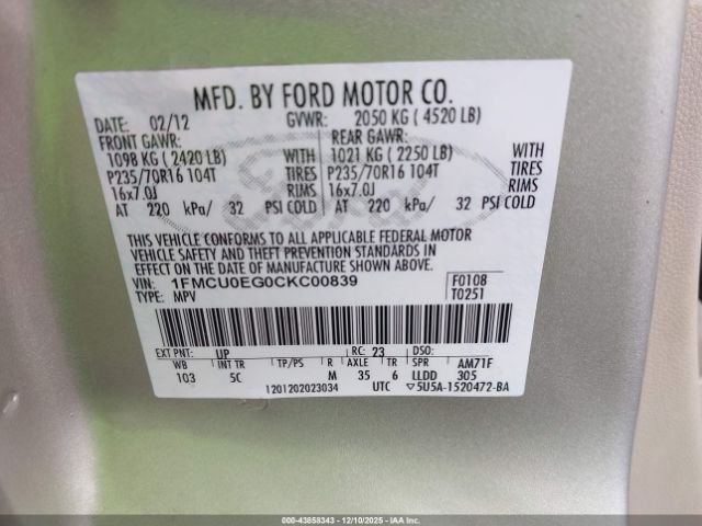 Ford Escape Limited Image 20